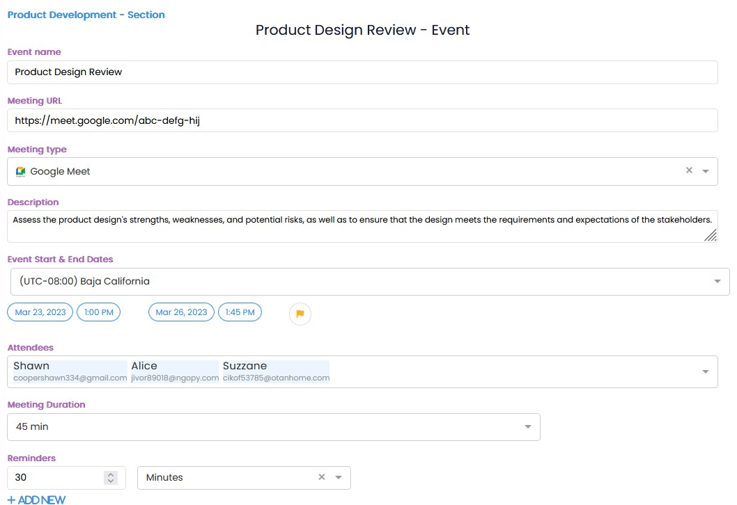 AI Task Description feature